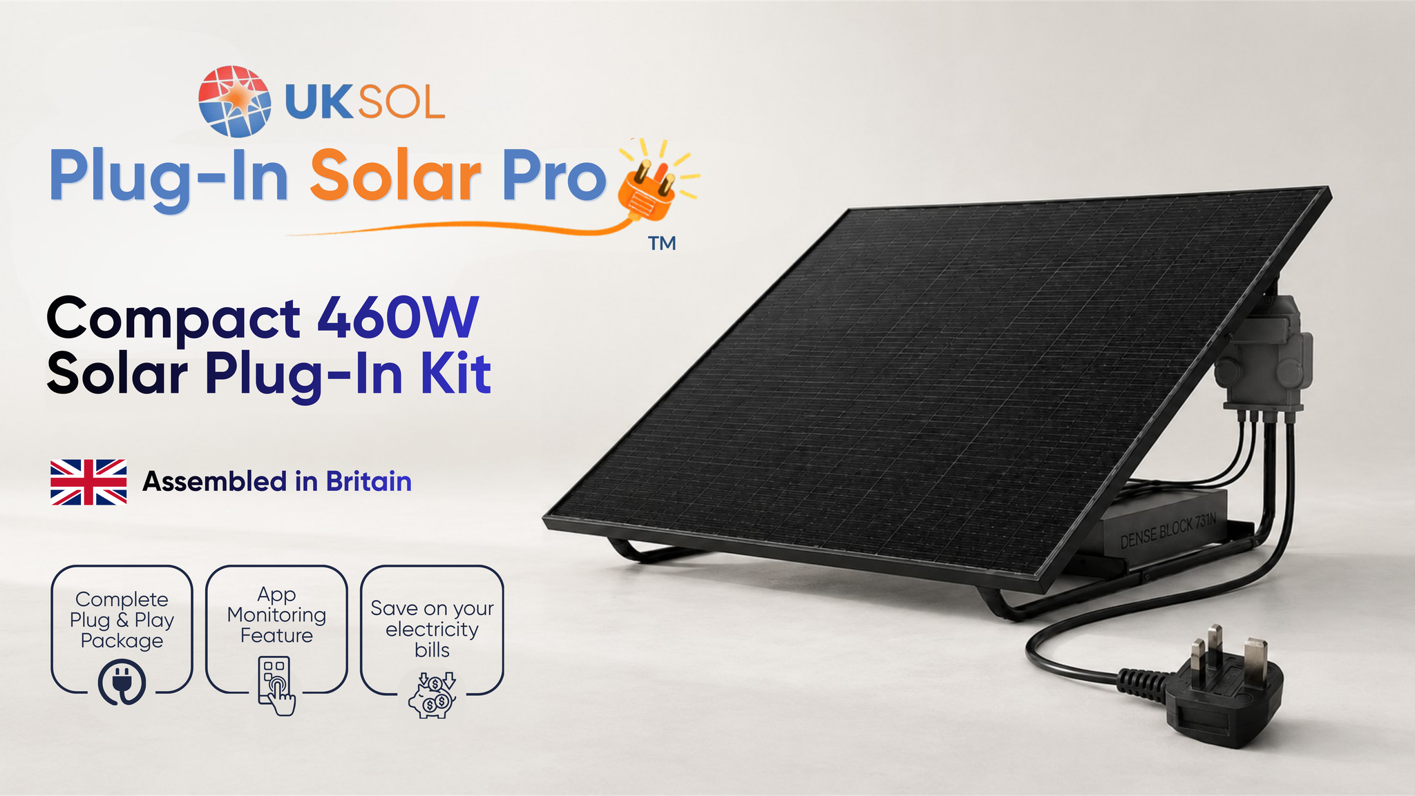 Sheffield Pro Compact Ground Mount – 460W Plug-In Solar Kit