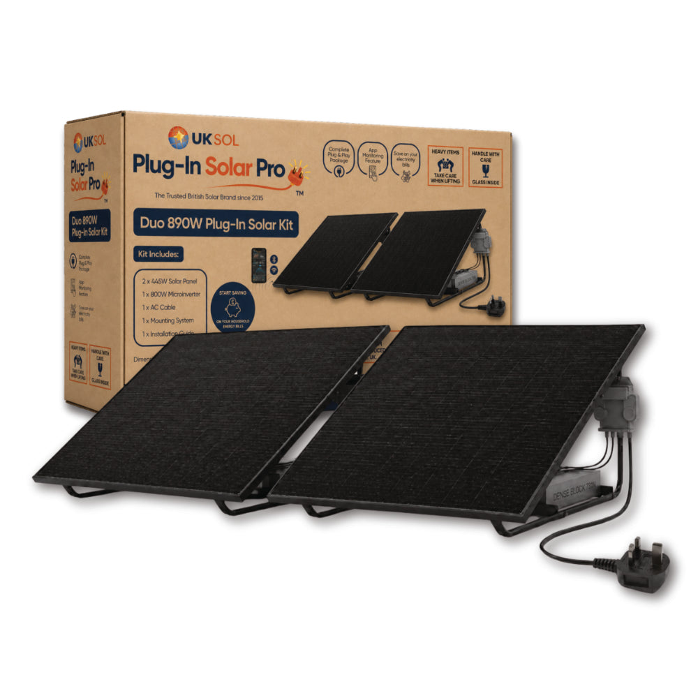 Sheffield Pro Duo Ground Mount – 890W Plug-In Solar Kit