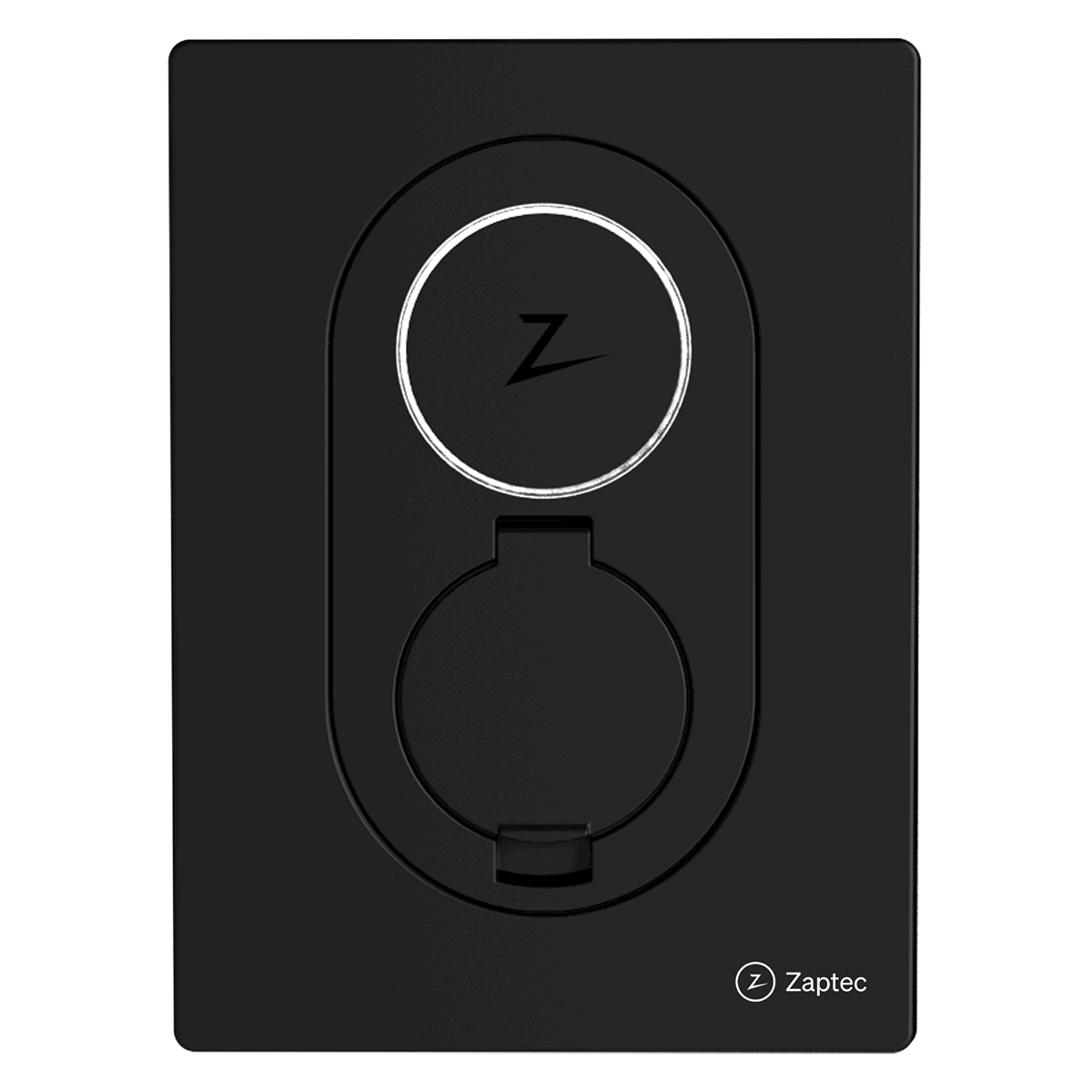 Zaptec Go EV charger – Asphalt Black, front view