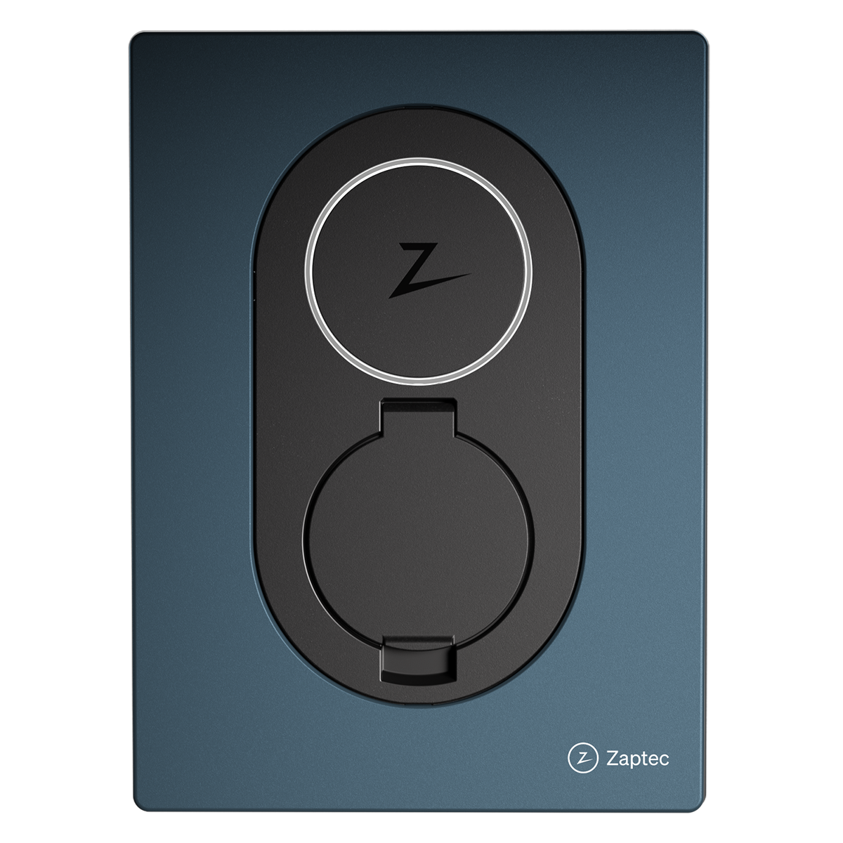 Zaptec Go EV charger – Midnight Blue, front view