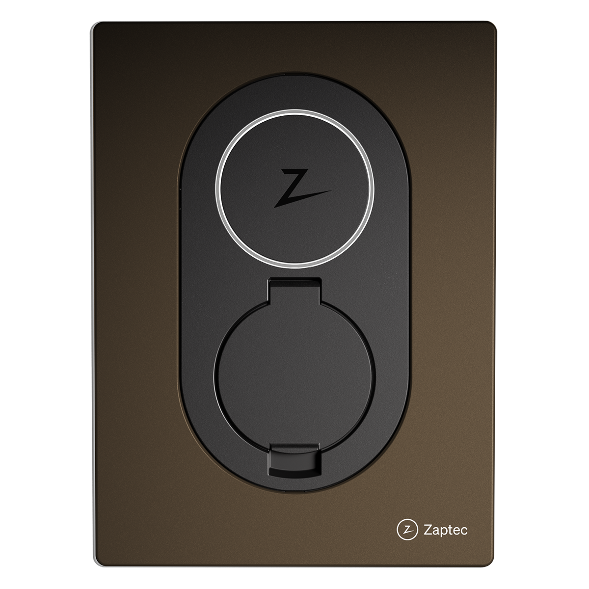 Zaptec Go EV charger – Wood Brown, front view