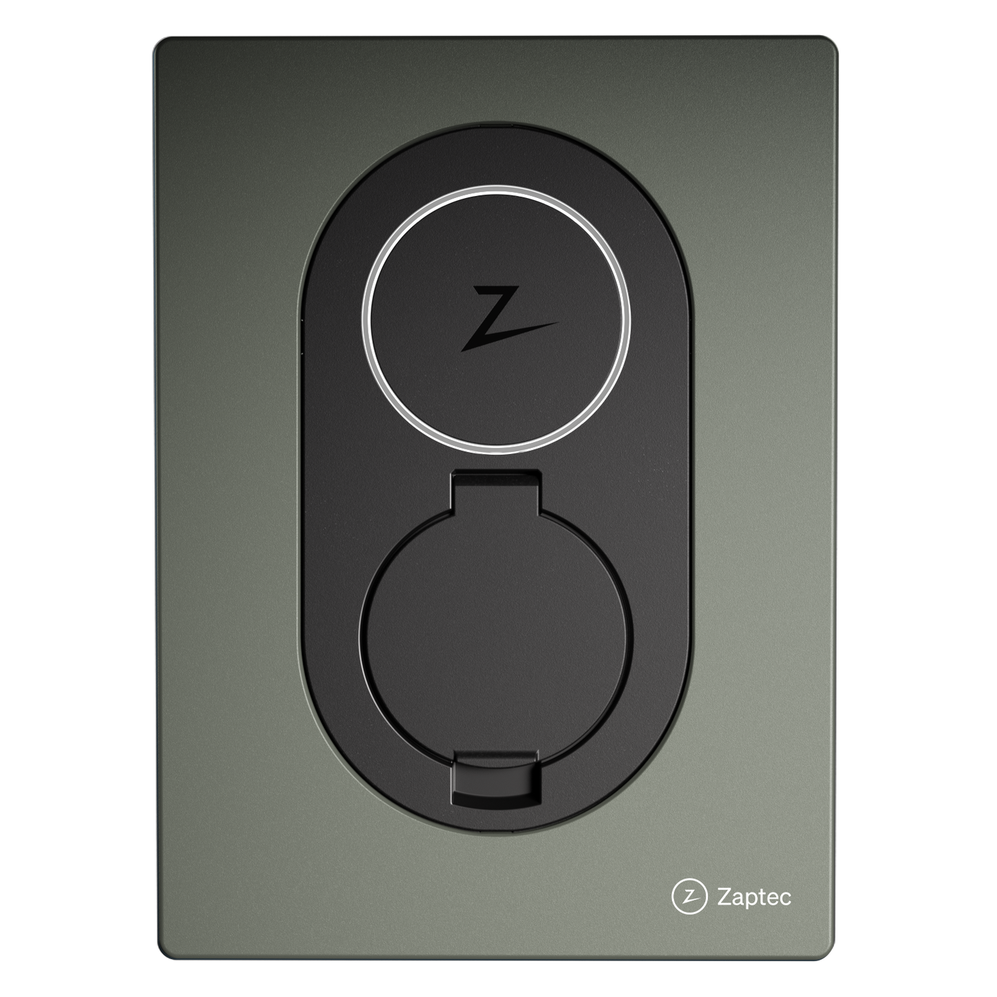 Zaptec Go 7.4kW Smart Home EV Charger – Type 2 Untethered – Moss Green / Asphalt Black