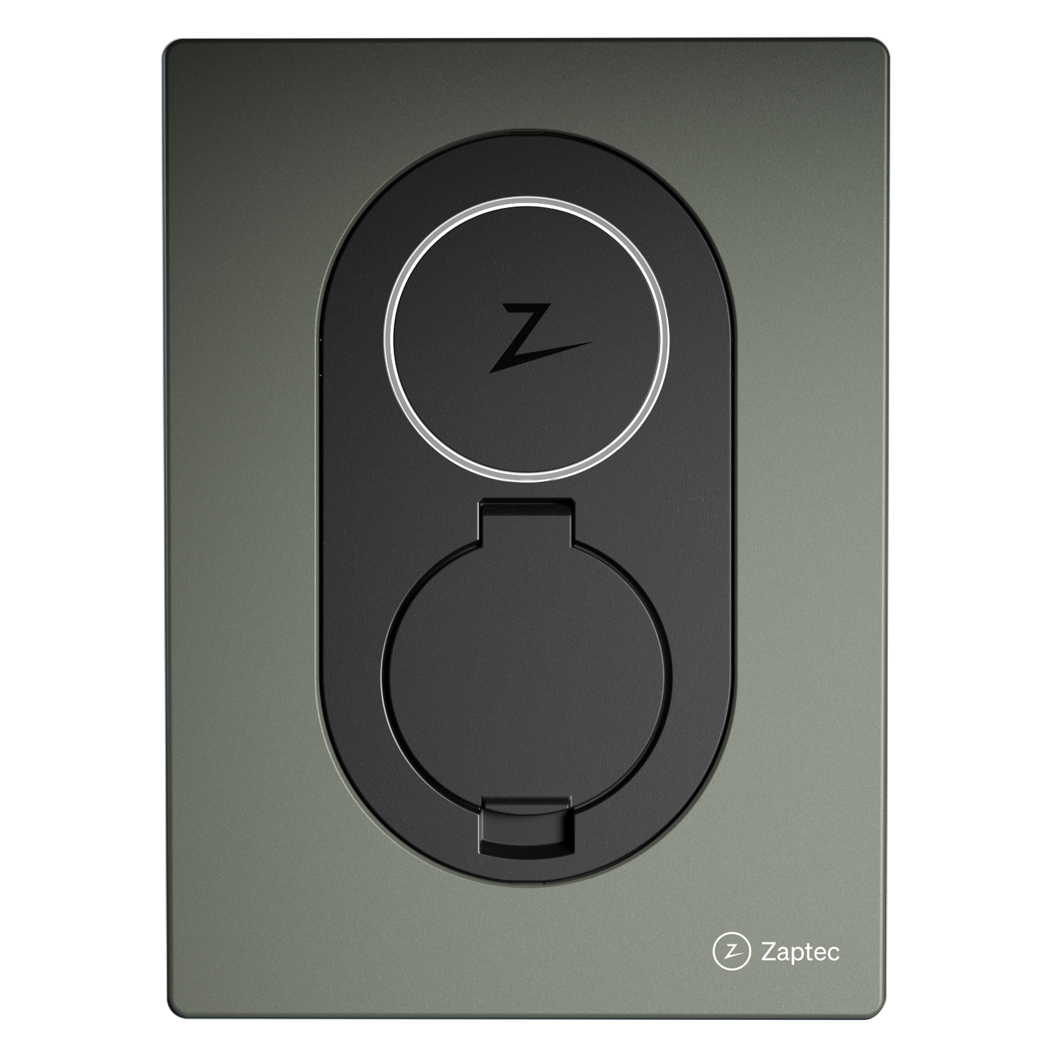 Zaptec Go 7.4kW Smart Home EV Charger – Type 2 Untethered – Moss Green / Asphalt Black